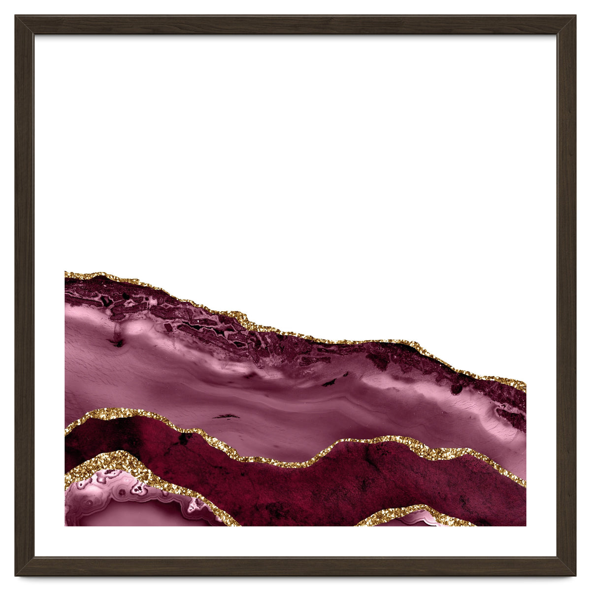 Burgundy & Gold Agate Texture 24