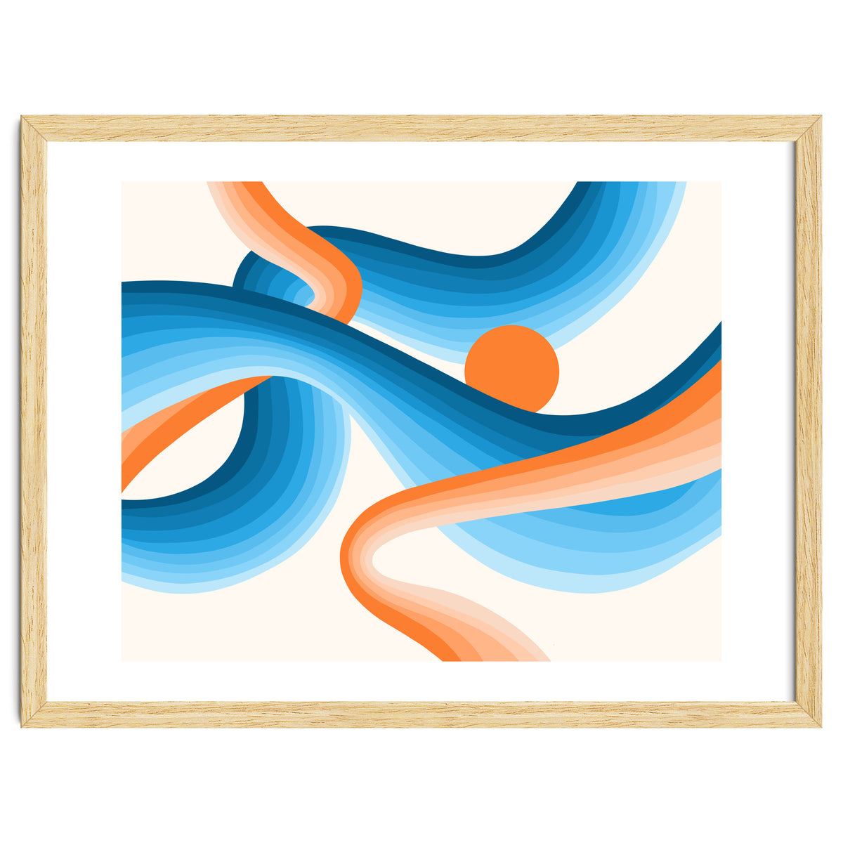 Rise, Abstract Retro Sunrise, Modern Bohemian Space, Concept Graphic Sky, Eclectic Nature