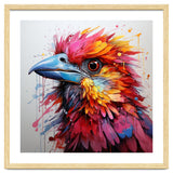 Vibrant Abstract Bird Portrait Watercolor Splash thumbnail