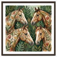 Majestic Floral Horses