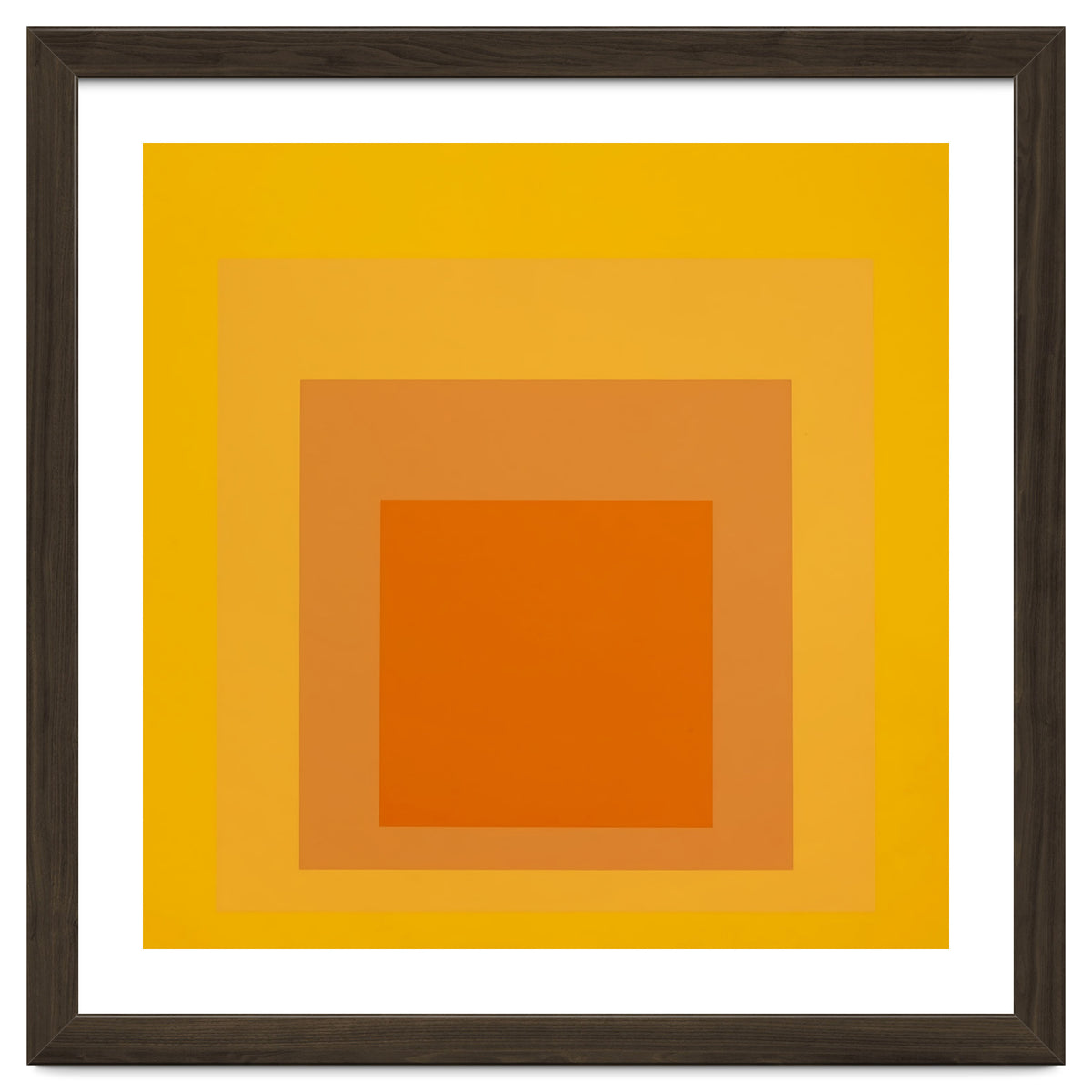 JOSEF ALBERS - HOMAGE TO THE SQUARE YELLOW ORANGE 2. HIGH RESOLUTION