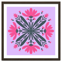 Magenta mandala flowers