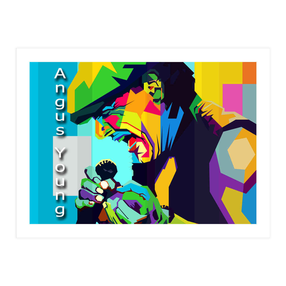Angus Young Rock Singer Pop Art WPAP (Print Only)