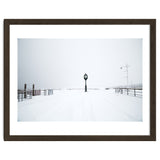 A clock tower in the snow beach thumbnail