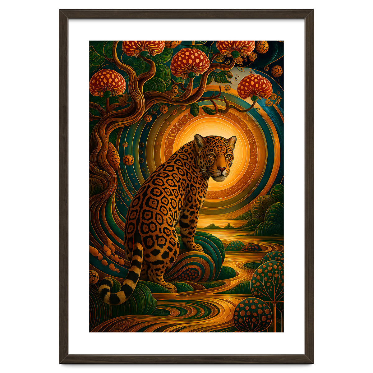 Leopard in Retro Contemporary Aesthetics