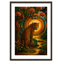 Leopard in Retro Contemporary Aesthetics