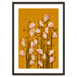 Linocut Flower Meadow Mustard Yellow thumbnail
