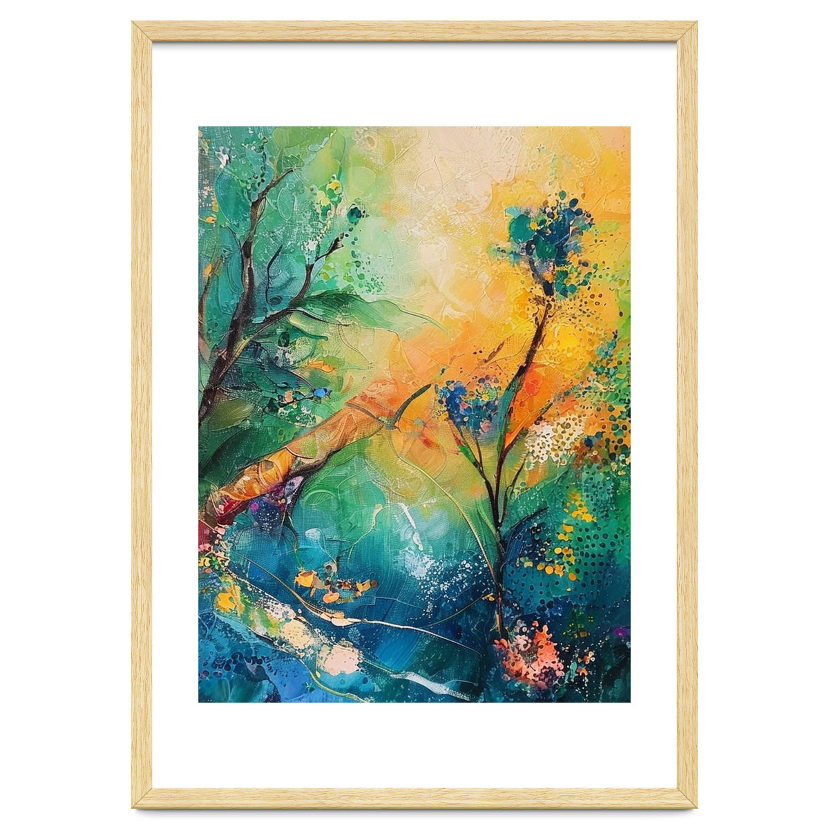 Abstract Botanical Forest Landscape
