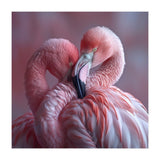 Cute Two Pink Flamingos (Print Only) thumbnail