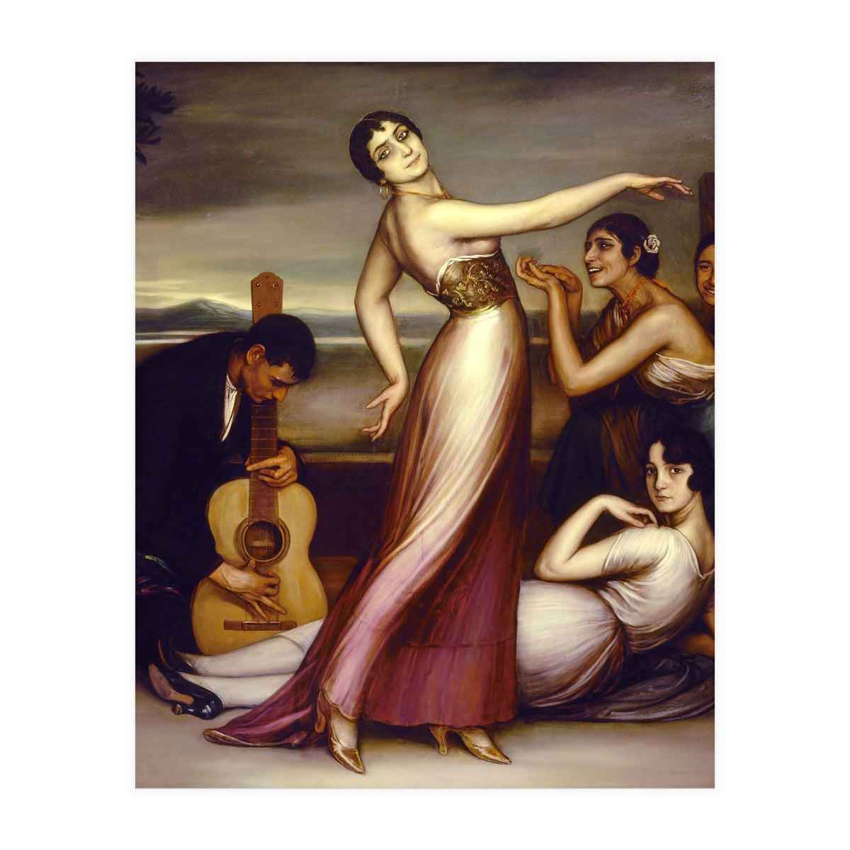 An Allegory of Happiness - 1917 - oil on canvas - 161x157 cm. (Print Only)