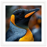King Penguin With Water Droplets In Rain thumbnail