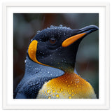 King Penguin Standing In Rain With Water Drops Nature Photography thumbnail