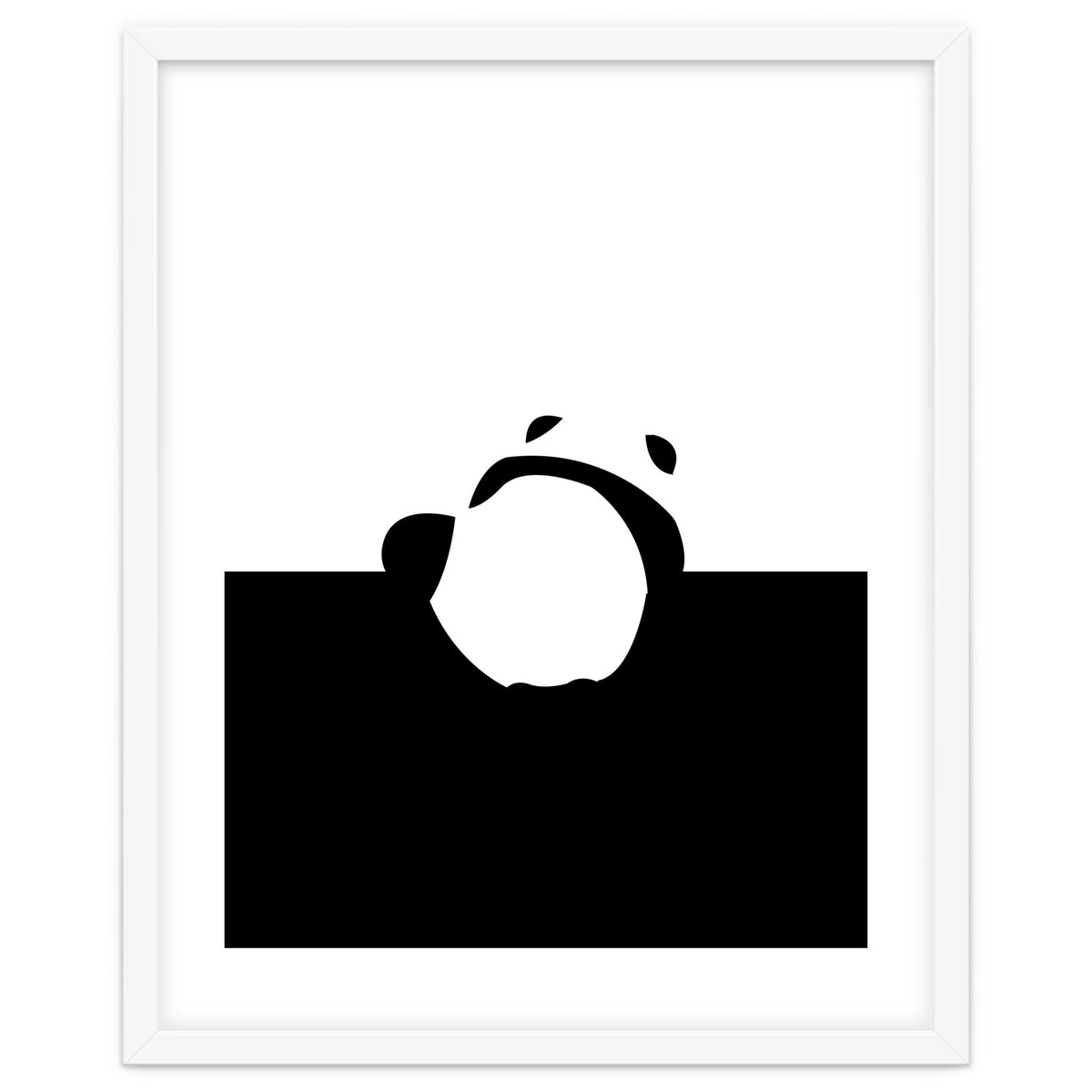 Find Your Feet, Panda Abstract Monochromatic Black & White, Wildlife Animals Cute Eclectic Bohemian Pets