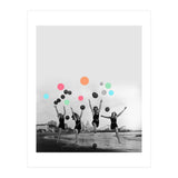 Vintage Women Black & White Photography Balloons Freedom Feminism Women's Rights Individuality (Print Only) thumbnail