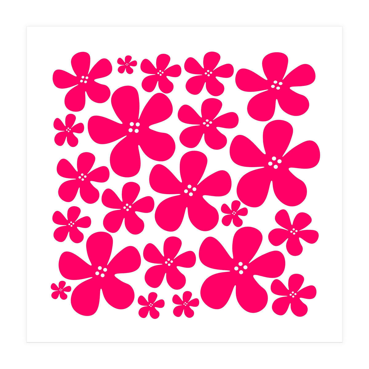 Pink Flowers Pattern (Print Only)