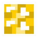 Yellow Abstract Square Tiles Pattern (Print Only) thumbnail