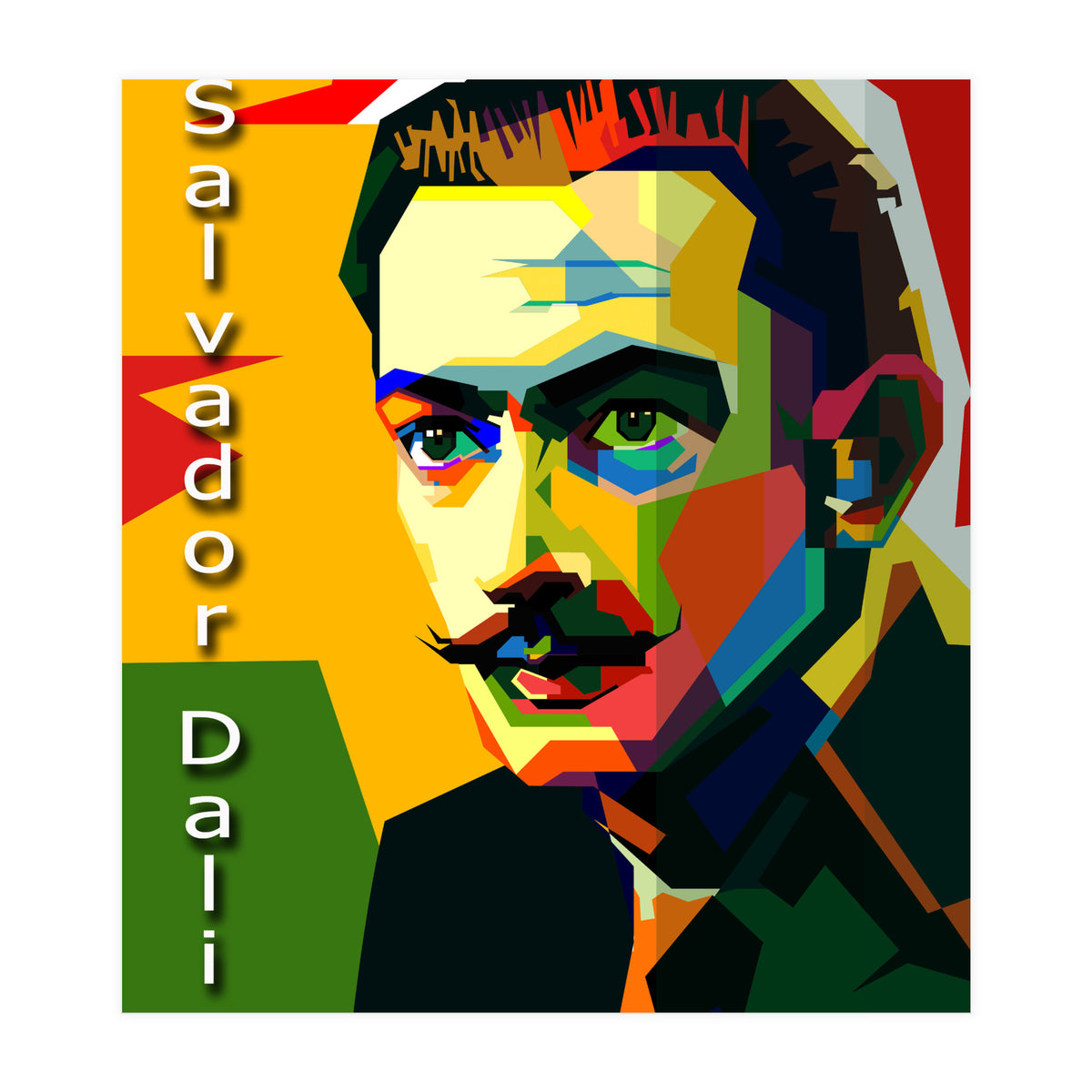 Salvador Dali Maestro Painting In Pop Art WPAP (Print Only)