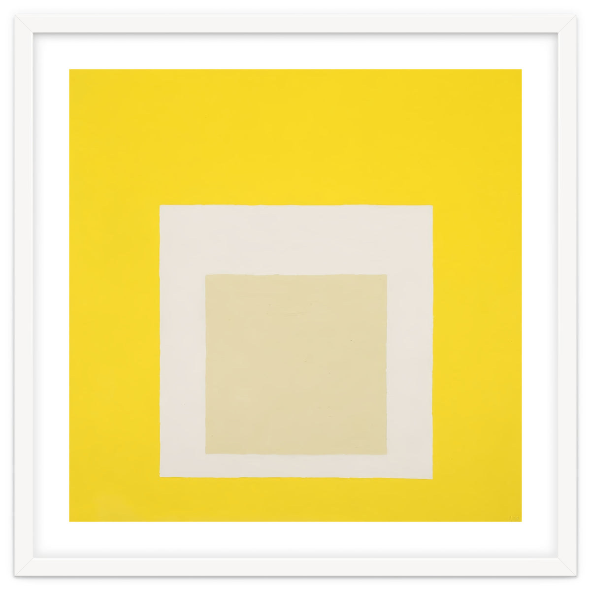 JOSEF ALBERS - HOMAGE TO THE SQUARE YELLOW WHITE
