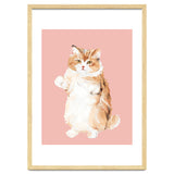 Ms Purrlington Handpainted fluffy cat oil painting thumbnail
