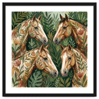 Majestic Floral Horses