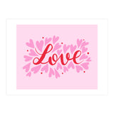 Love hearts - pink and red (Print Only) thumbnail