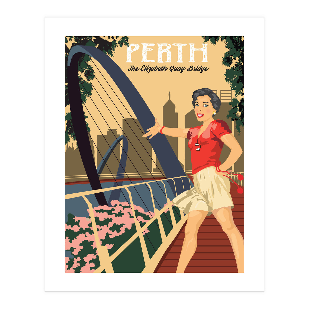 Perth, The Elizabeth Quay Bridge, Australia (Print Only)