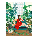 Introspection, Urban Jungle Bohemian Decor Plants, Self Care Plant Lady, Self Love Retrospection Analyse Positivity Mindset Fashion (Print Only) thumbnail
