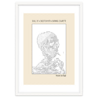 Skull Of A Skeleton With A Burning Cigarette Vincent Van Gogh Ascii Art