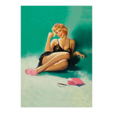 Sexy Pinup Girl With Phone Number For You (Print Only) thumbnail