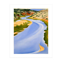 Georgia O’Keeffe – Chama River, Ghost Ranch (1937) | Serene Southwestern Landscape in Bold Modernist Forms (Print Only)