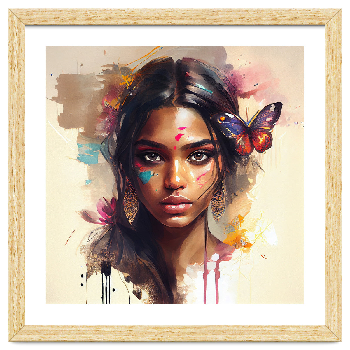 Watercolor Hindu Woman #1