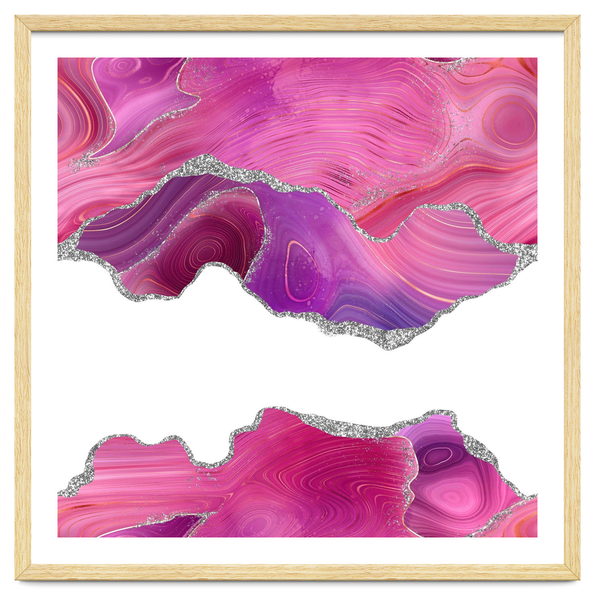 Magenta & Silver Agate Texture 07