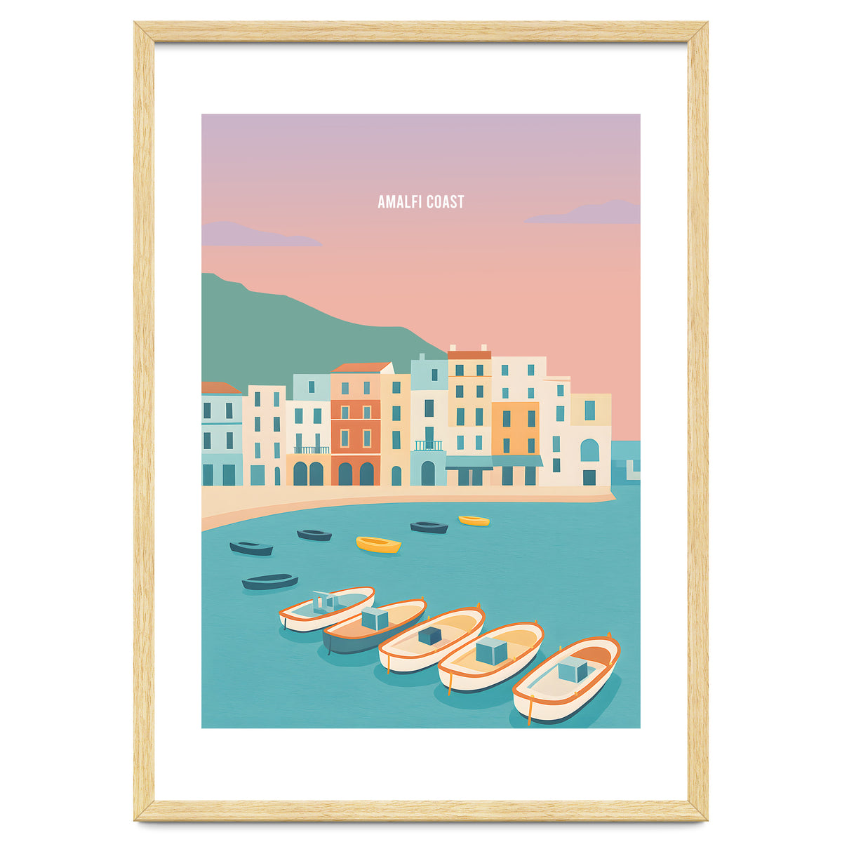 Amalfi Coast Italy Travel Postcard