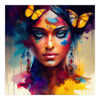 Butterfly Crown Hindu Portrait (Print Only)