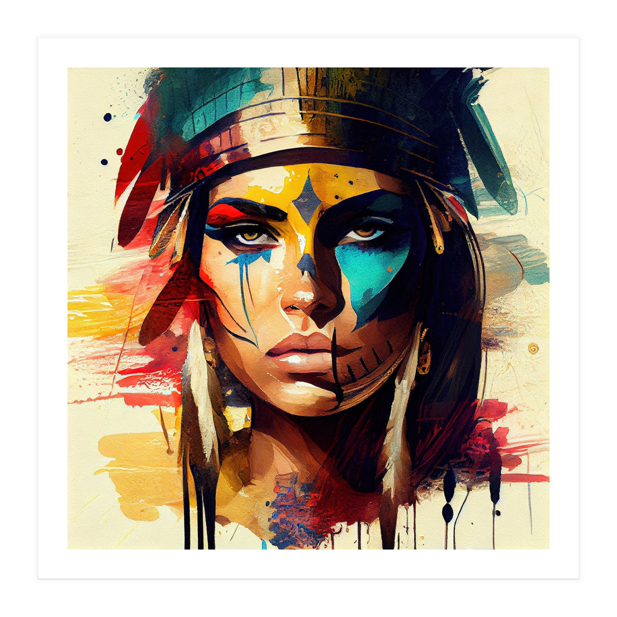 Powerful Egyptian Warrior Woman #1 (Print Only)