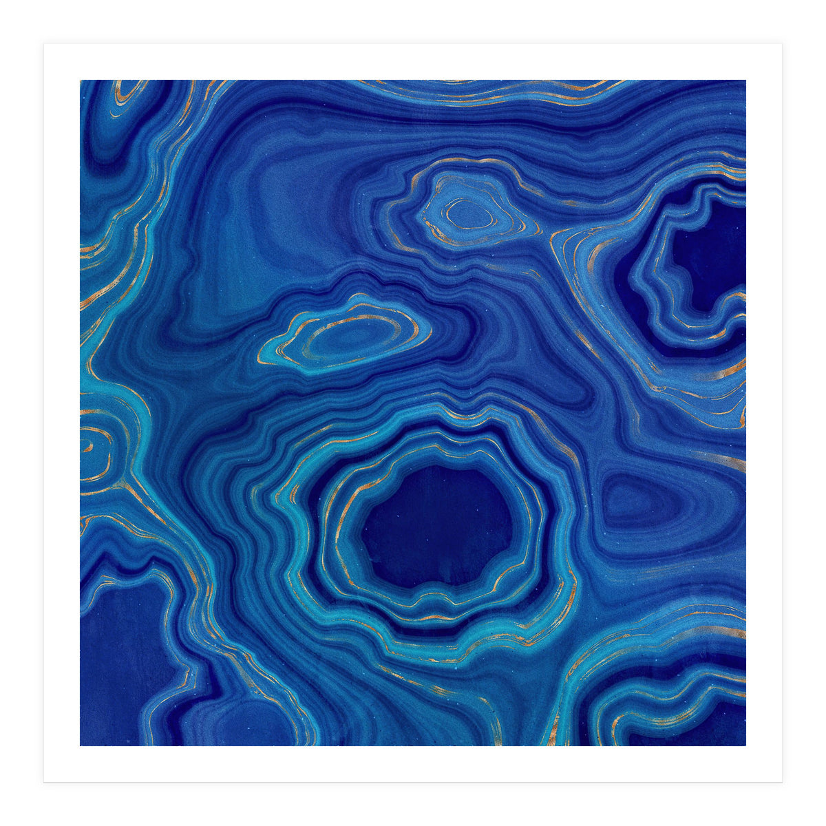 Blue Agate Texture 04 (Print Only)