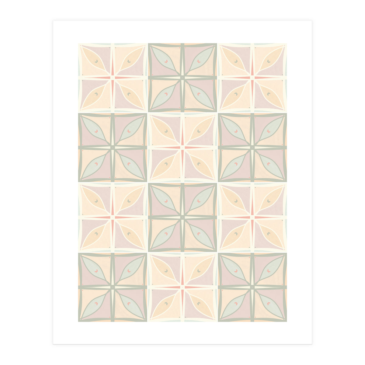 Old Style Pastels Kitchen Tiles (Print Only)