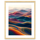Colorful Abstract Mountain Dunes Art Print thumbnail