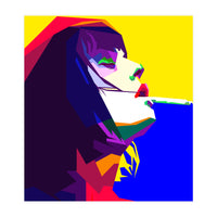 Girl Smoking Pop Art WPAP Style Illustration (Print Only)