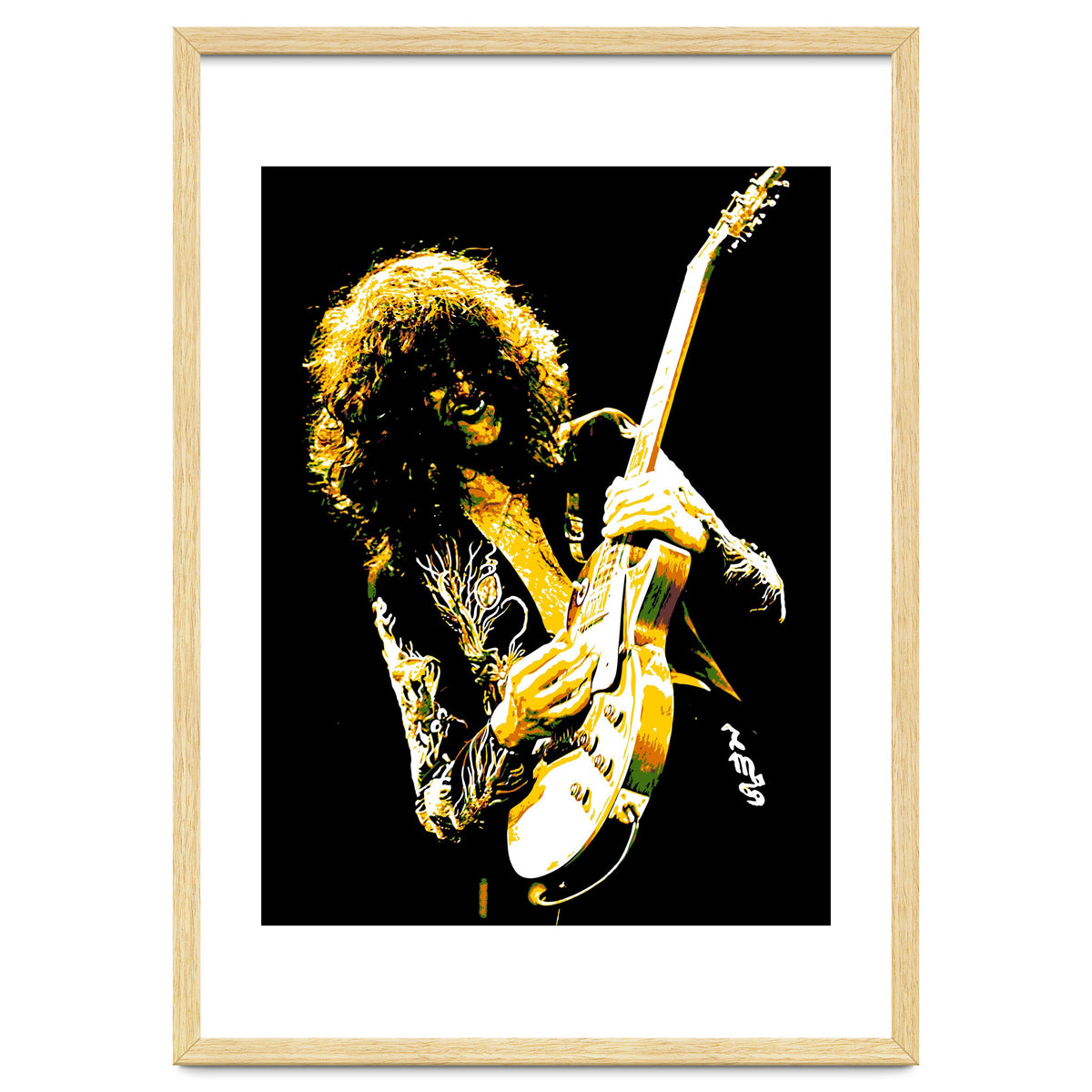 Jimmy Page American Rock Band Guitarist Legend in Pop Art