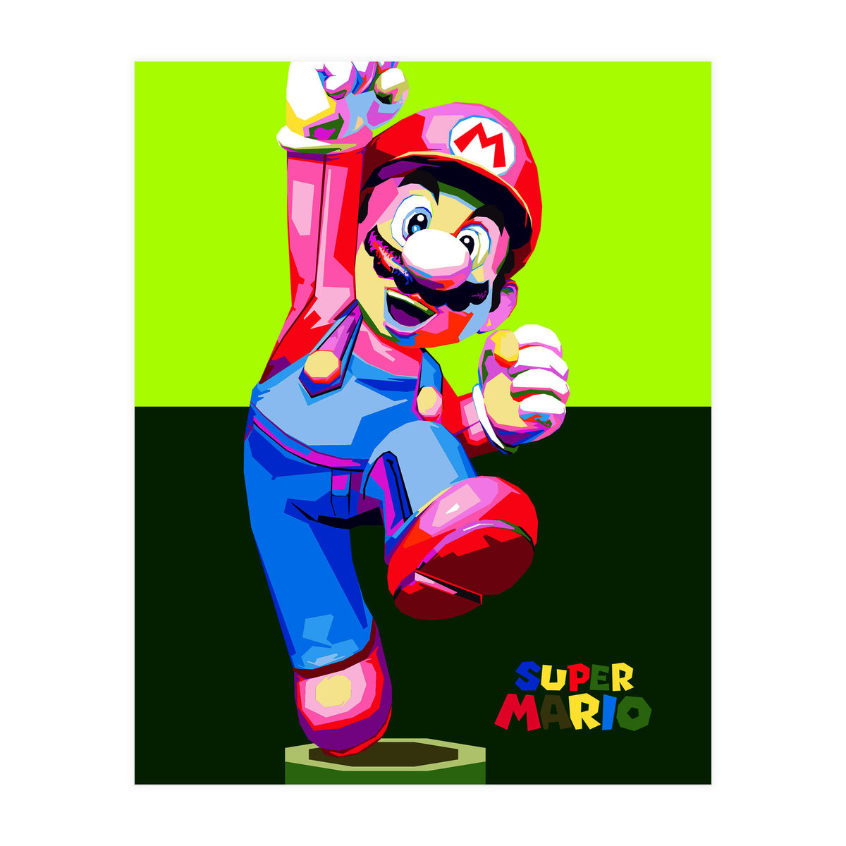 Super Mario Cartoon Character Pop Art (Print Only)