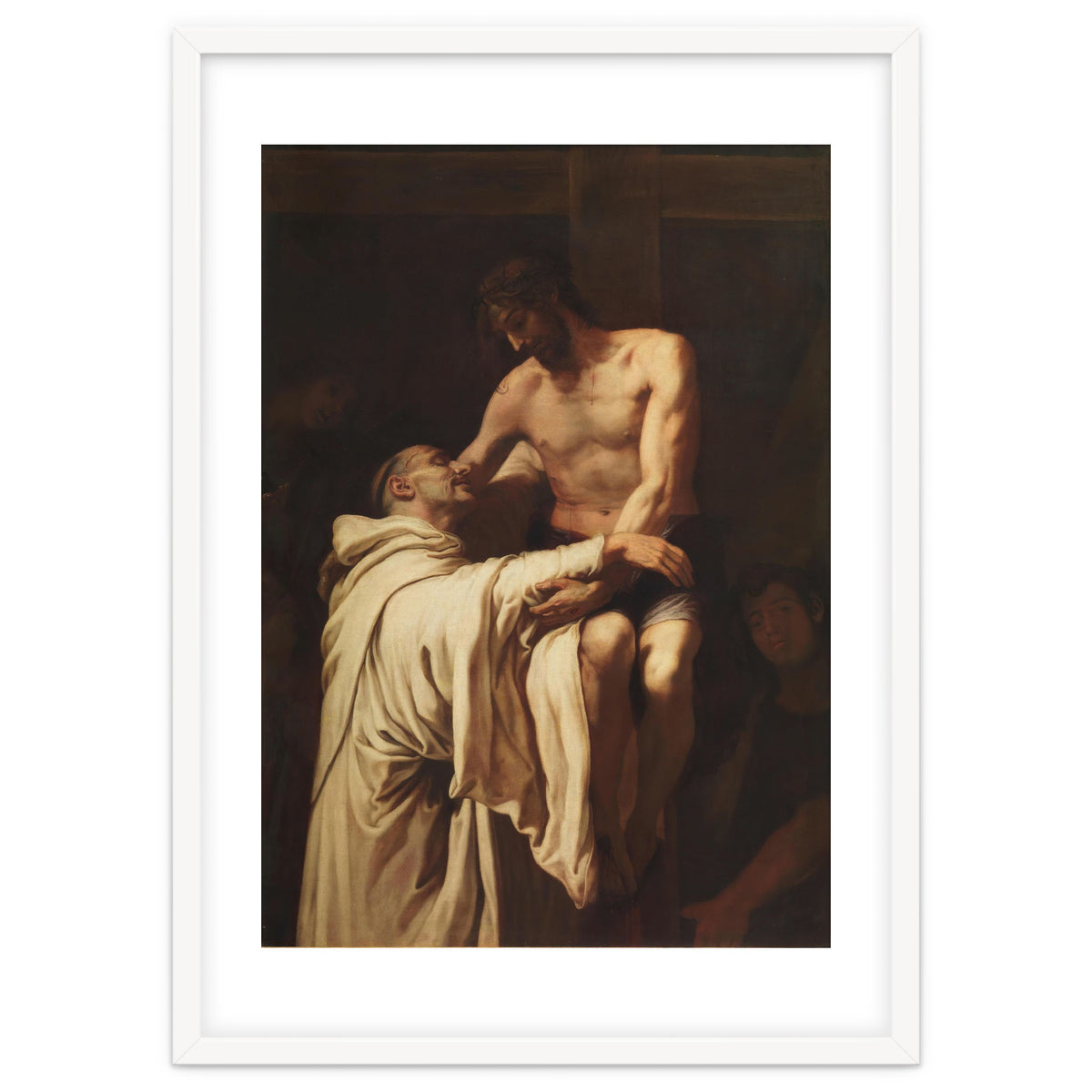 Francisco Ribalta / 'Christ Embracing Saint Bernard', ca.  1626, Spanish School, Oil on canvas.