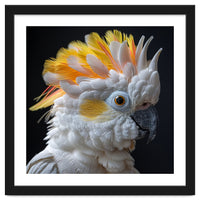 Close Up Of A Cockatoo Parrot With Yellow Crest
