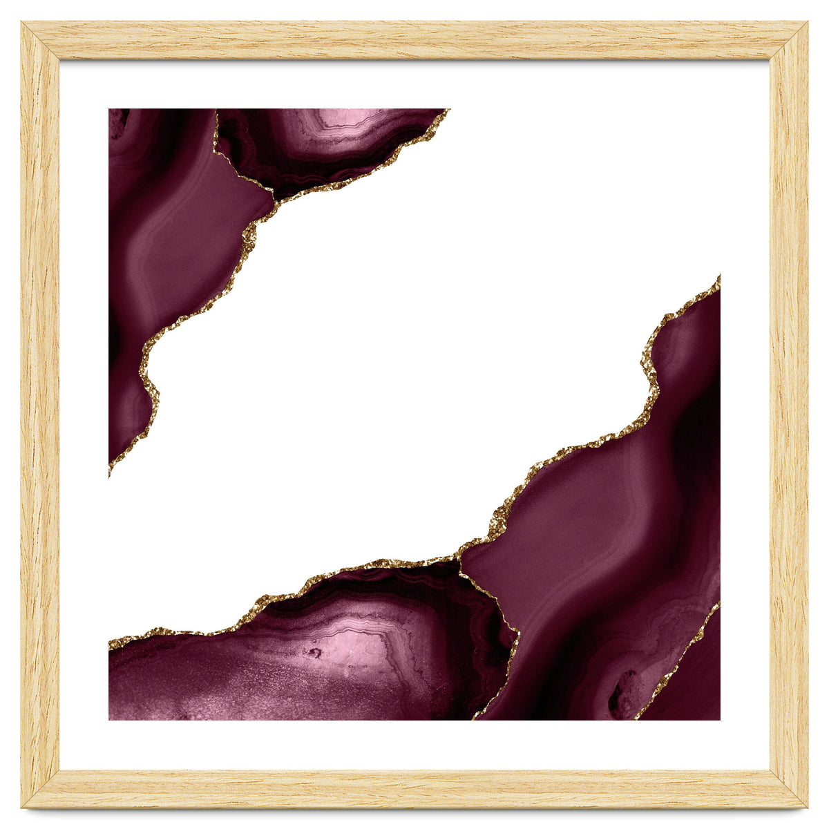 Burgundy & Gold Agate Texture 22
