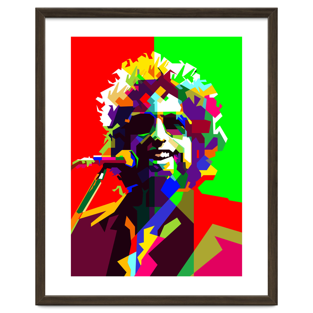 Bob Dylan Country Folk Singer Pop Art WPAP
