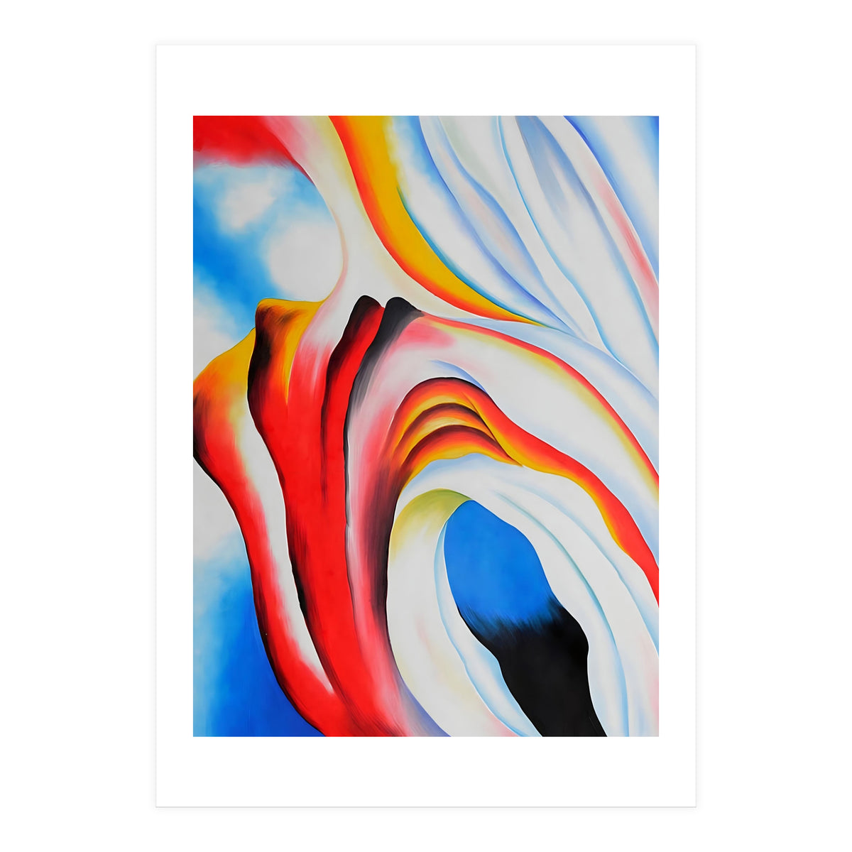 Georgia O’Keeffe – Music, Pink and Blue (1918) | Abstract Modernist Harmony of Color and Emotion (Print Only)