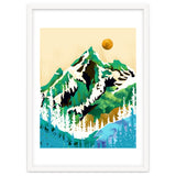 Grass Is Greener Wherever It Is Loved Positivity Nature Landscape Snow, Winter Mountains Painting Forest, Wild Travel Adventure thumbnail