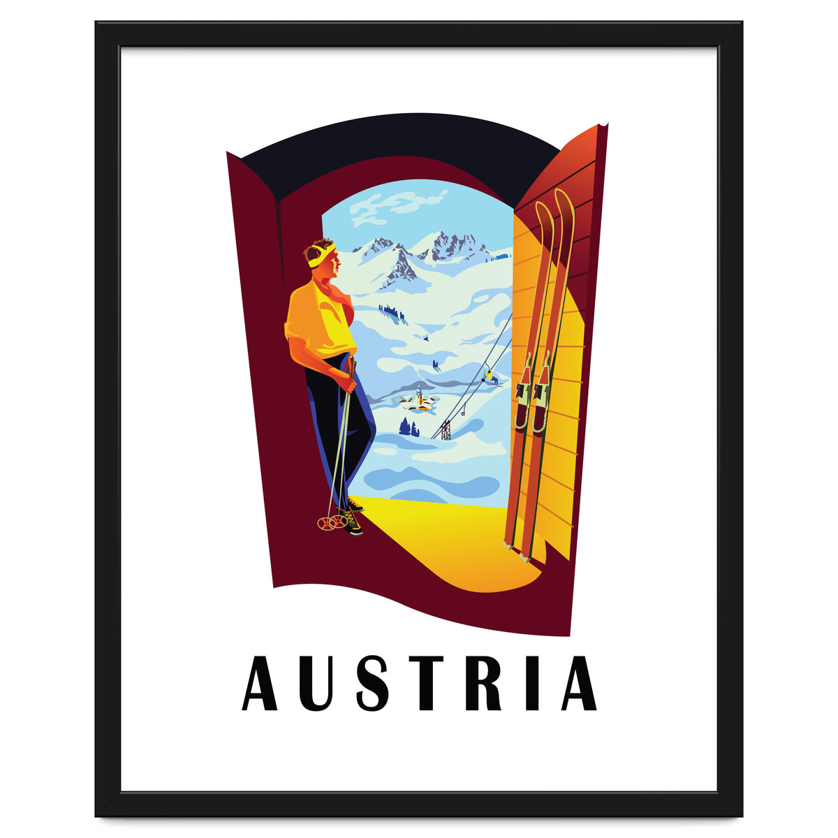 Austria Ski Track At The Door