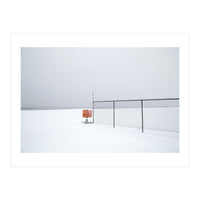 Detour sign in the snow beach (Print Only)