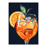 Hawaiian Cocktail, Fresh Orange Fruity Mimosa, Pop Of Color Food Bohemian Eclectic Modern Drink (Print Only) thumbnail